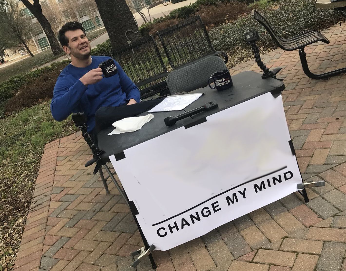 Change My Mind mem – czysty szablon