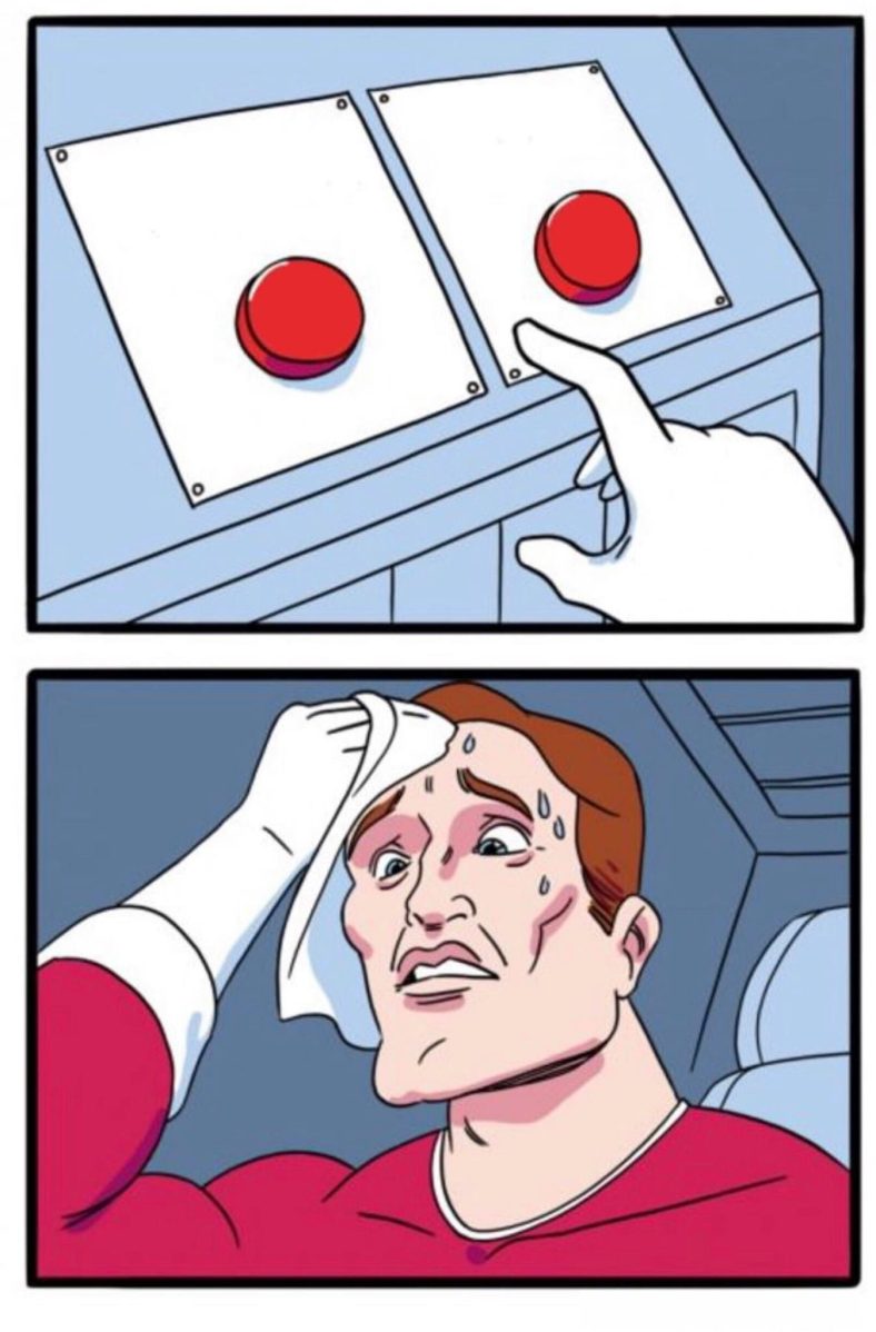 Dwa przyciski mem