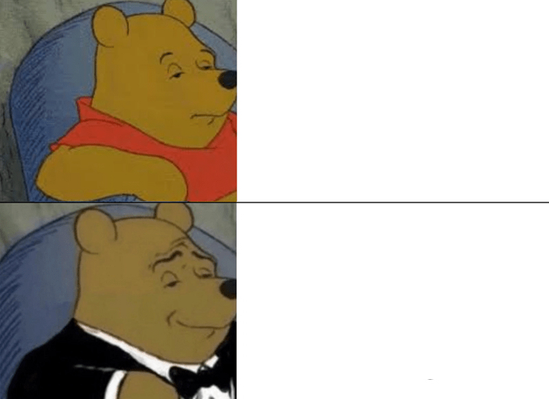 Kubuś Puchatek (Tuxedo) – czysty szablon