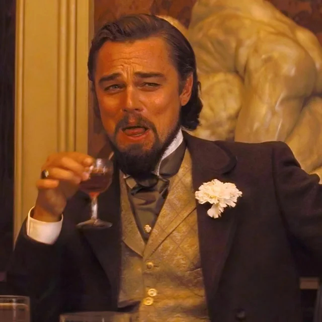 Śmiejący się DiCaprio – czysty szablon